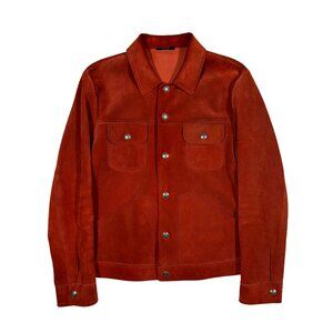 TOM FORD Ultimate Cashmere Suede Western Jacket Red Size 50